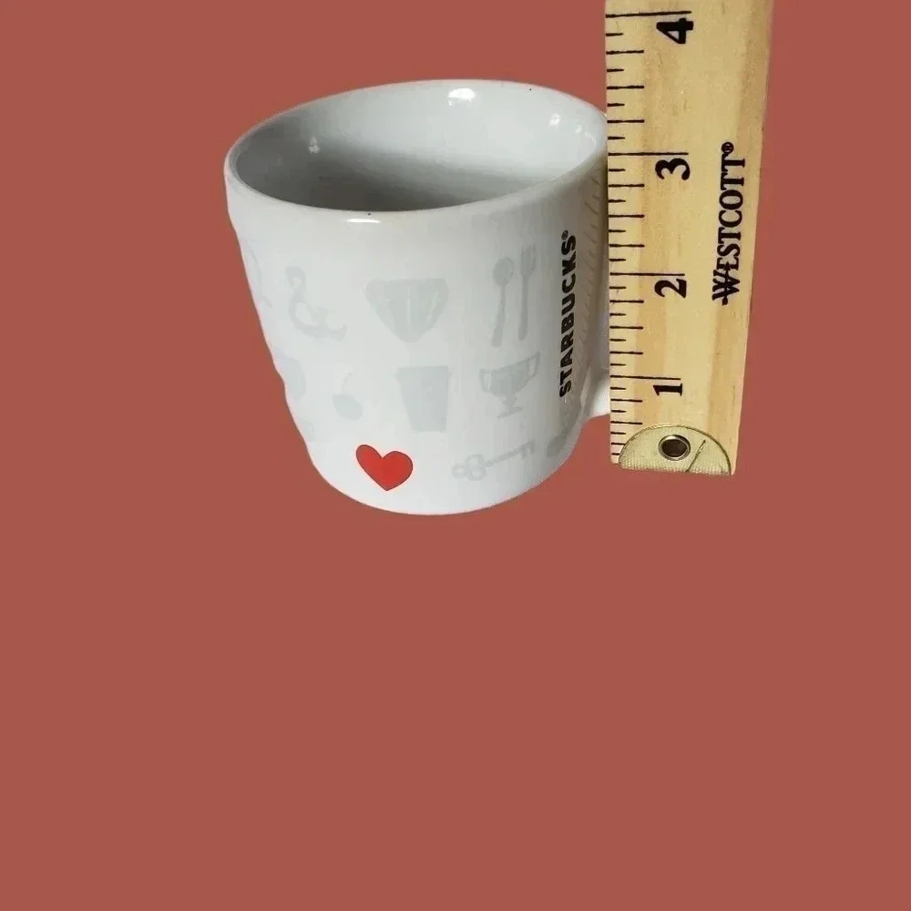 -Starbucks mug red heart white